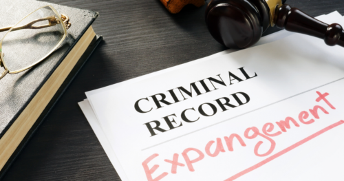 criminal record with expungement written on it